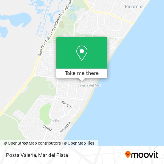 Posta Valeria map