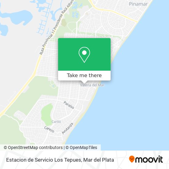 Mapa de Estacion de Servicio Los Tepues