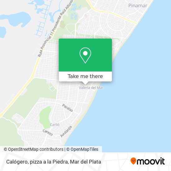 Mapa de Calógero, pizza a la Piedra