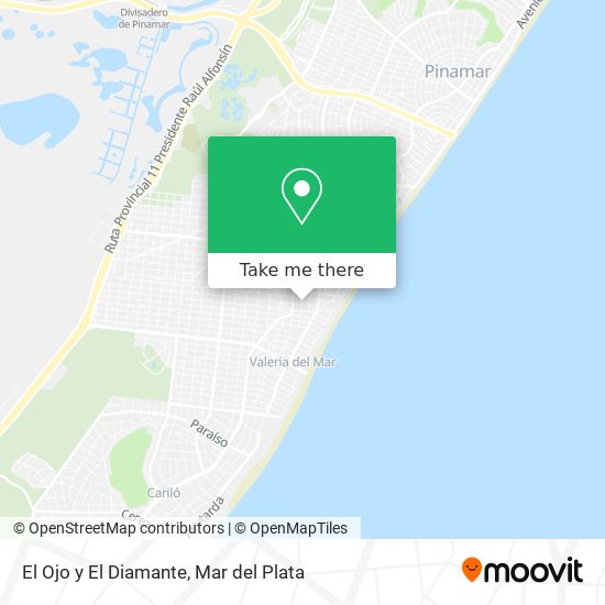 El Ojo y El Diamante map