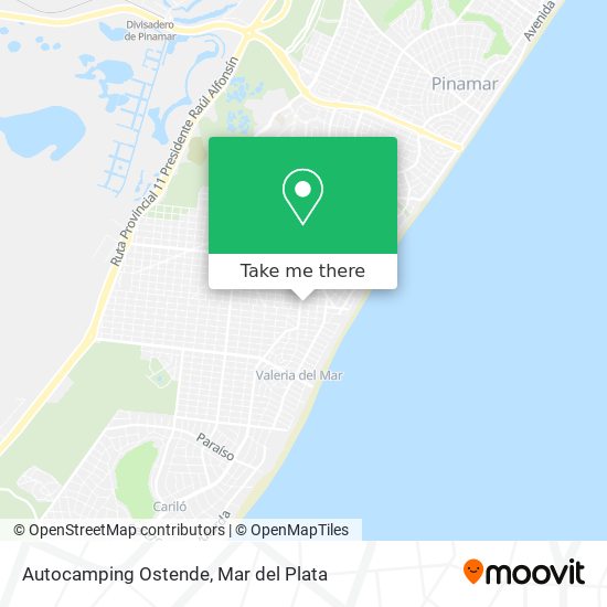 Autocamping Ostende map