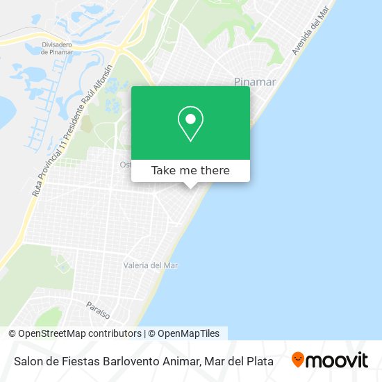 Mapa de Salon de Fiestas Barlovento Animar