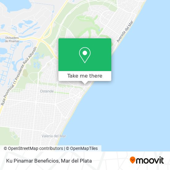 Ku Pinamar Beneficios map