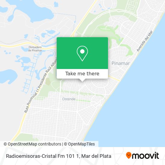 Radioemisoras-Cristal Fm 101 1 map