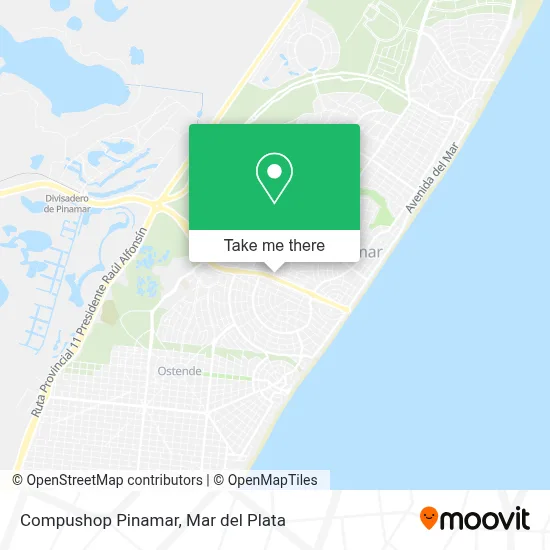 Compushop Pinamar map