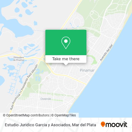 Mapa de Estudio Juridico Garcia y Asociados
