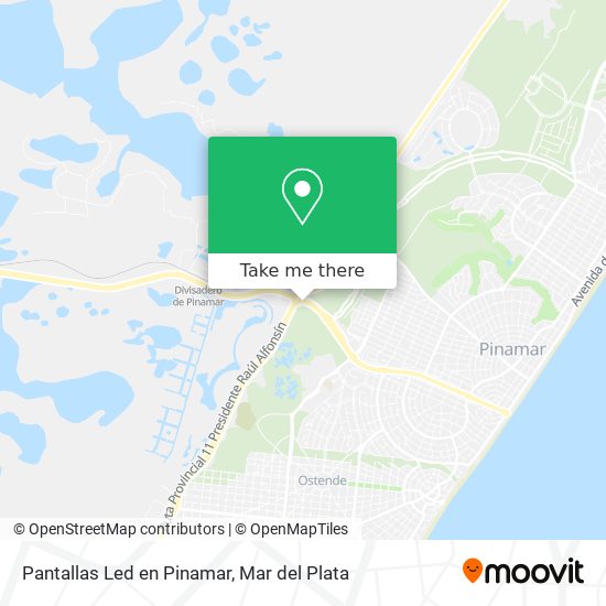 Pantallas Led en Pinamar map