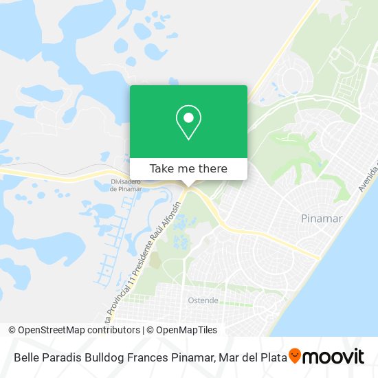 Mapa de Belle Paradis Bulldog Frances Pinamar