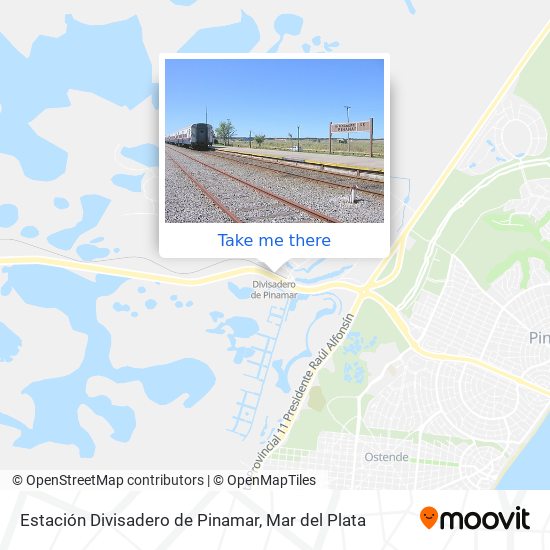 Mapa de Estación Divisadero de Pinamar