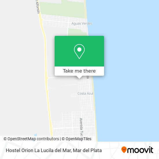 Mapa de Hostel Orion La Lucila del Mar
