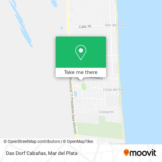 Mapa de Das Dorf Cabañas
