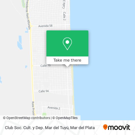 Club Soc. Cult. y Dep. Mar del Tuyú map