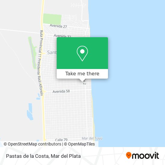 Pastas de la Costa map