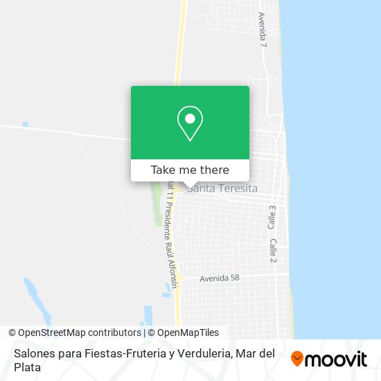 Mapa de Salones para Fiestas-Fruteria y Verduleria