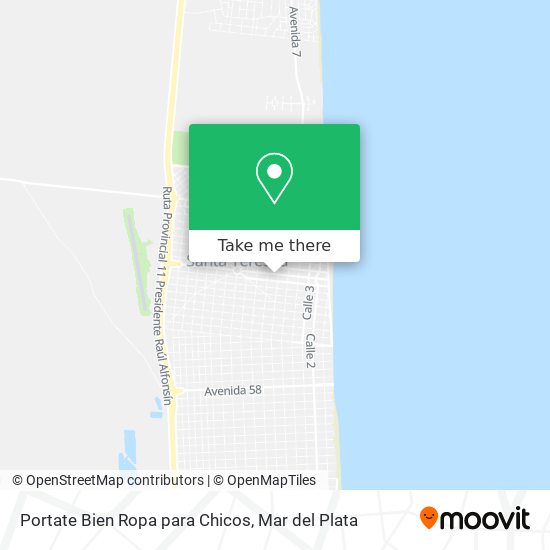 Mapa de Portate Bien Ropa para Chicos