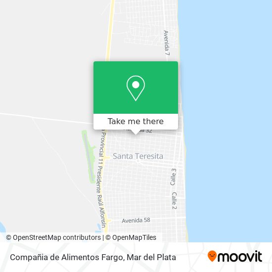 Mapa de Compañia de Alimentos Fargo