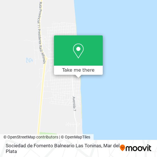 Mapa de Sociedad de Fomento Balneario Las Toninas