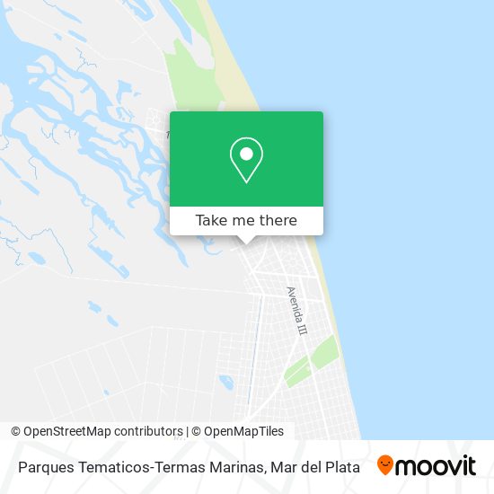 Mapa de Parques Tematicos-Termas Marinas