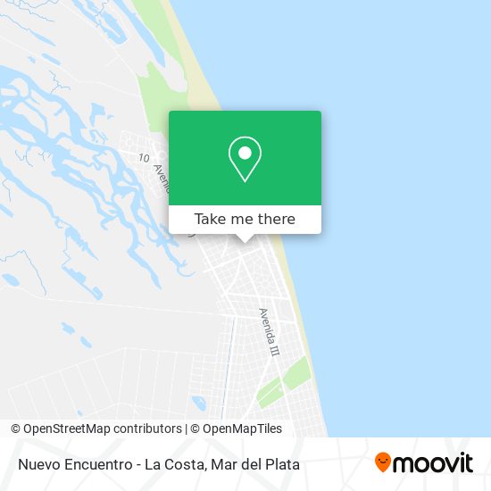 Mapa de Nuevo Encuentro - La Costa