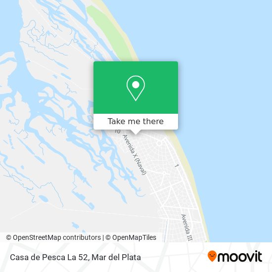 Mapa de Casa de Pesca La 52