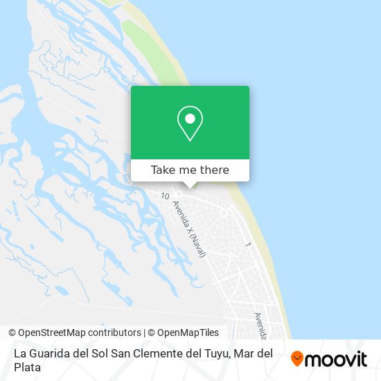 La Guarida del Sol San Clemente del Tuyu map