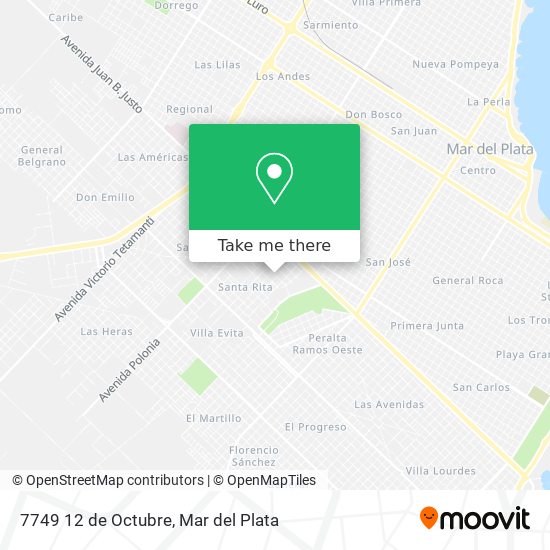 7749 12 de Octubre map