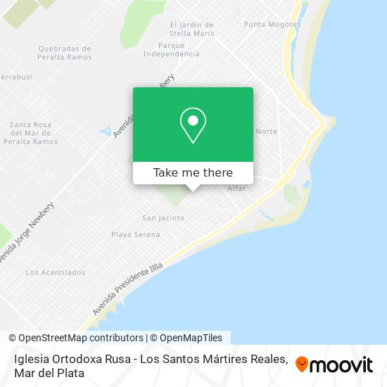 Mapa de Iglesia Ortodoxa Rusa - Los Santos Mártires Reales