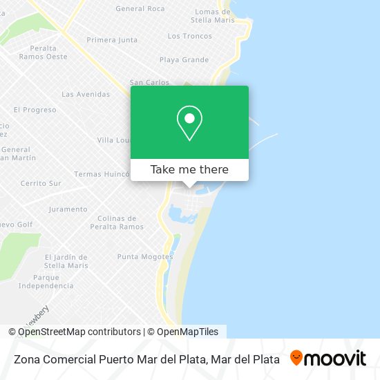 Mapa de Zona Comercial Puerto Mar del Plata