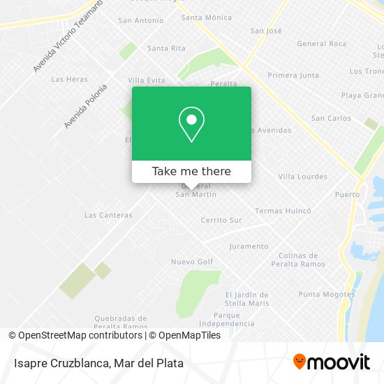 Isapre Cruzblanca map