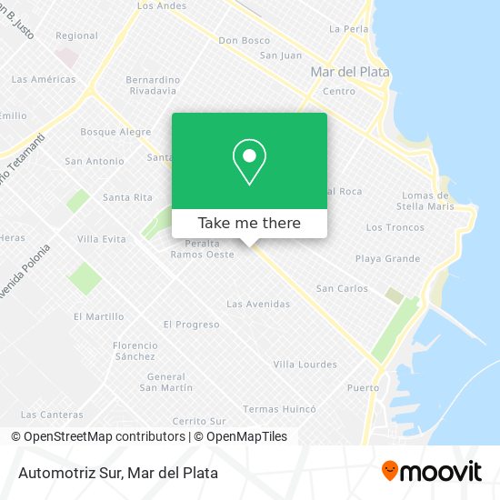 Mapa de Automotriz Sur