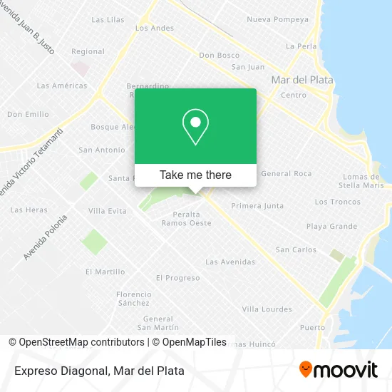 Mapa de Expreso Diagonal