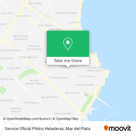 Mapa de Service Oficial Philco Heladeras