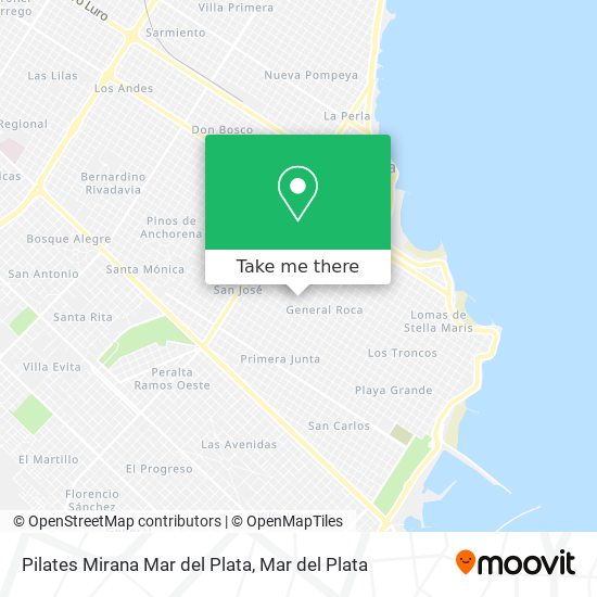 Pilates Mirana Mar del Plata map