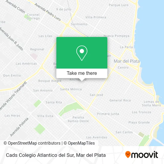 Cads Colegio Atlantico del Sur map