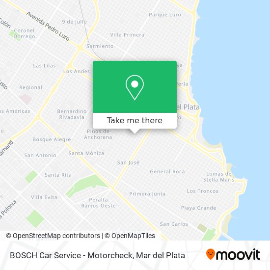 Mapa de BOSCH Car Service - Motorcheck
