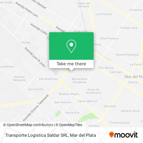 Mapa de Transporte Logistica Saldar SRL