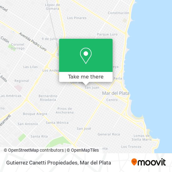 Mapa de Gutierrez Canetti Propiedades