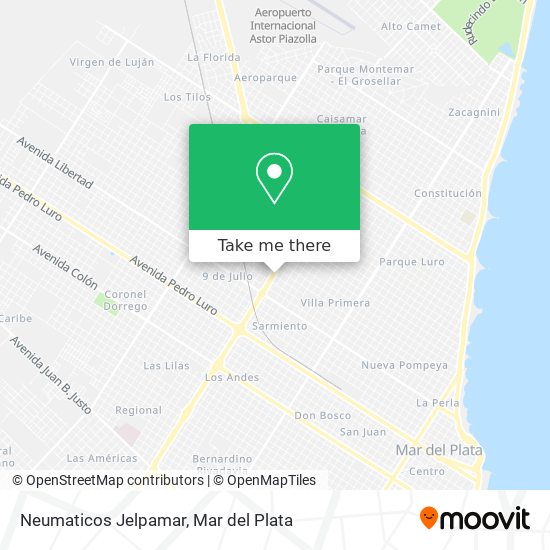 Neumaticos Jelpamar map