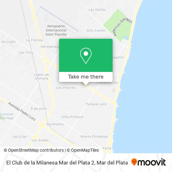 Mapa de El Club de la Milanesa Mar del Plata 2