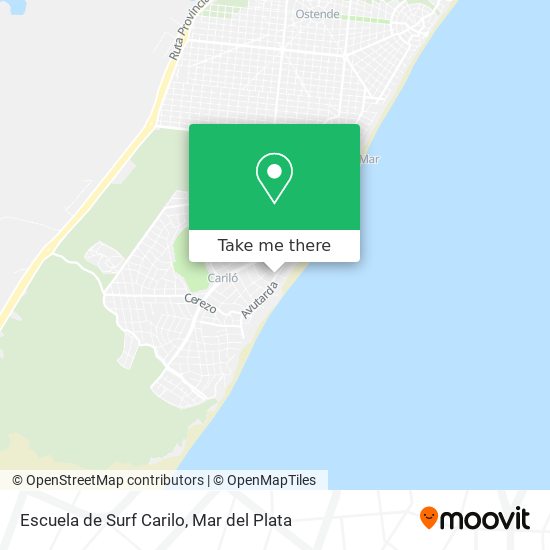 Escuela de Surf Carilo map