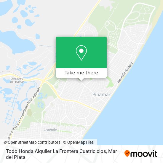 Todo Honda Alquiler La Frontera Cuatriciclos map