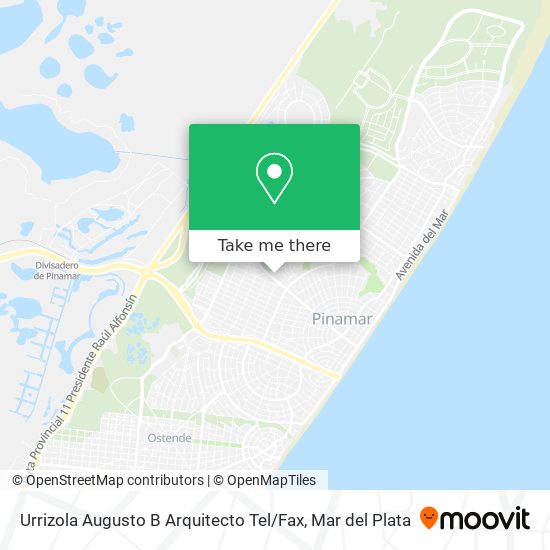 Urrizola Augusto B Arquitecto Tel / Fax map
