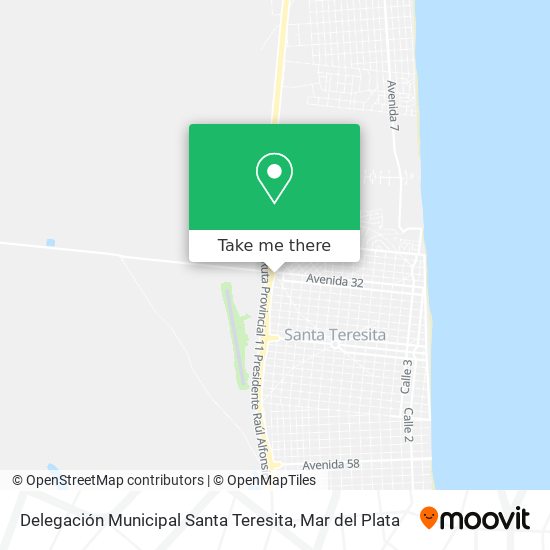 Mapa de Delegación Municipal Santa Teresita