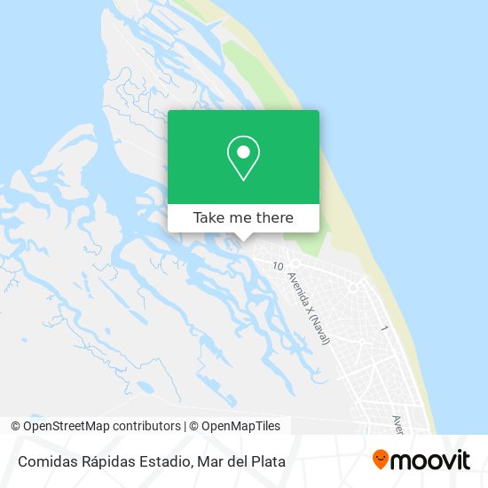 Mapa de Comidas Rápidas Estadio