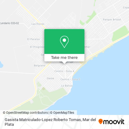 Gasista Matriculado-Lopez Roberto Tomas map