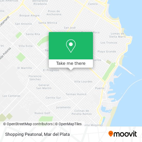 Shopping Peatonal map