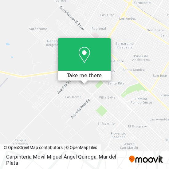 Carpintería Móvil Miguel Ángel Quiroga map