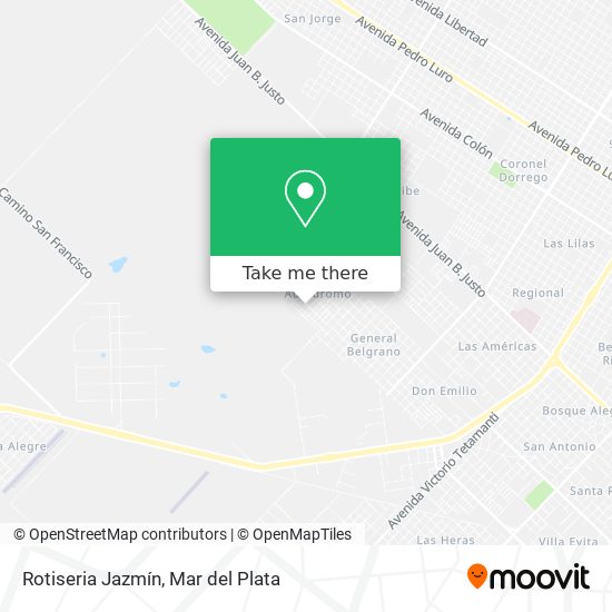 Mapa de Rotiseria Jazmín