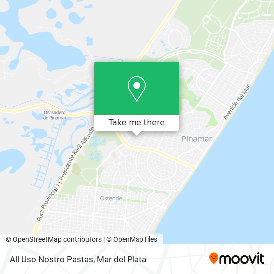 All Uso Nostro Pastas map