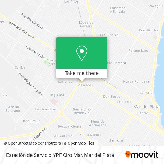 How to get to Estaci n de Servicio YPF Ciro Mar in General